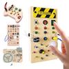 LED Lichtschakelaar Busy Board Peuter Lichtgevende Schakelaar Bediening Houten Bord Fijne Motoriek Kinderen Educatief Leer Activiteit Spelbord Speelgoed