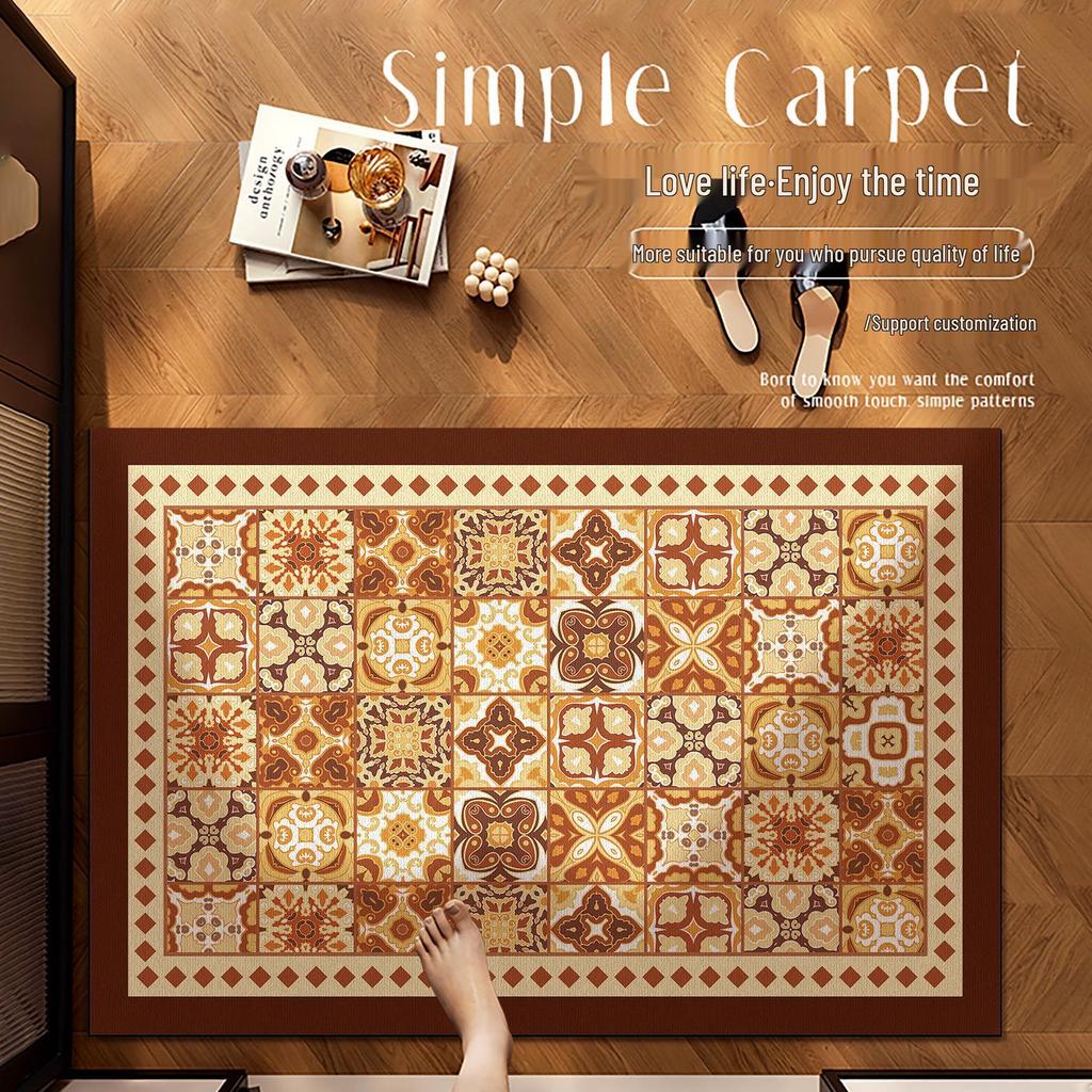 High-End American Style Entrance Door Mat - Silk Loop, Wear-Resistant, Non-Slip, Mud & Dust Removing