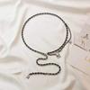 Small Fragrance Style Waist Chain Women's Skirt Versatile Metal Pu Braided Chain Belt Trousers Chain Sweater Accessories Trendy Style