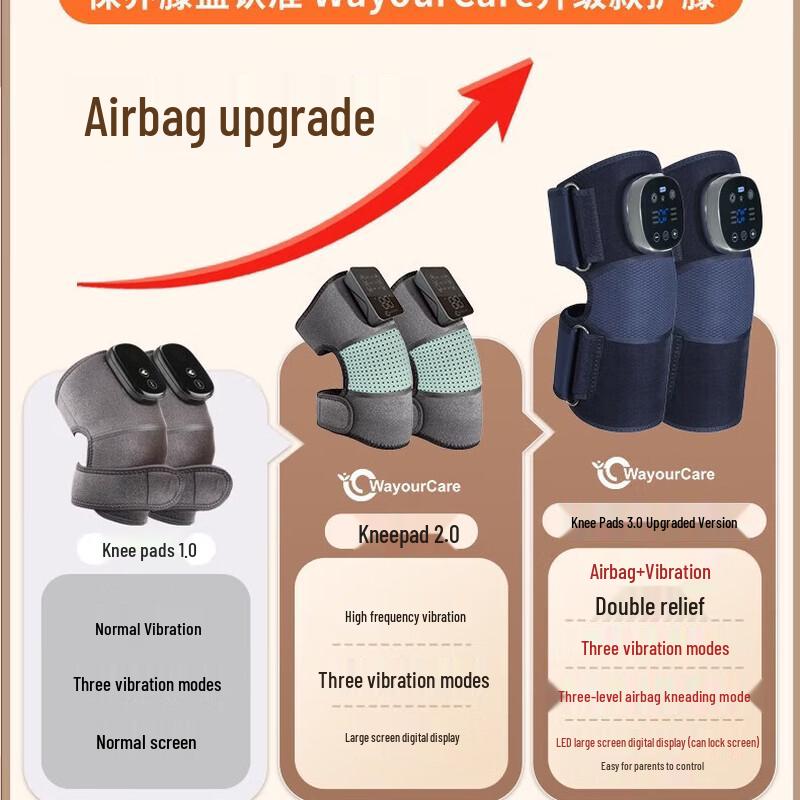 WayourCare Heated Air Compression Knee Massager CN Plug (adapter Included)