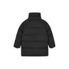 Skechers Solid Color Stand Collar Woven Mid-Length Warm Puffer Jacket Women outerwear Carbon-Black L423W009-0018