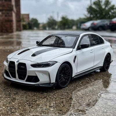 1:18 BMW M3 CS LCI G80 Mpower Supercar Alloy Metal Diecast Model Car Boy High Simulation Miniatures Home Trendy Holiday Present