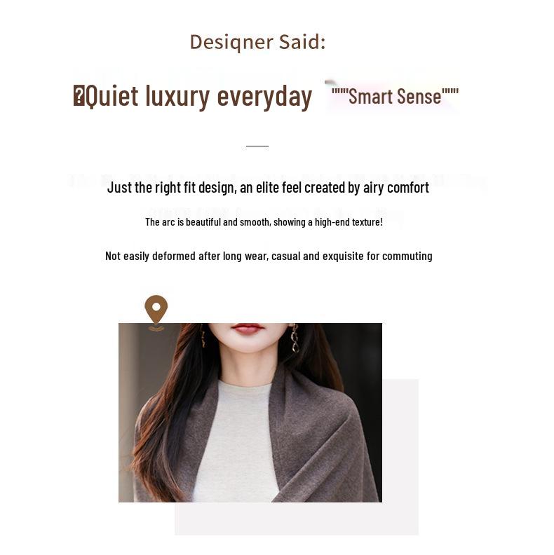 Elegant Knit Scarf Sweater: Women's Korean Style Warm Triangle Shawl for Autumn/Winter