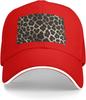 Leopard Print Baseball Cap Polyester Adjustable Sun Protection Casual Dad Hat for Unisex Adults