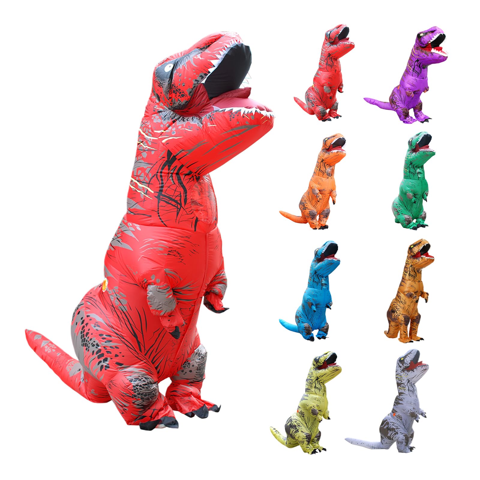 

Надувной костюм динозавра Miffia для взрослых, надувной костюм для косплея динозавра тираннозавра рекса, костюм, костюм T-REX, кигуруми,