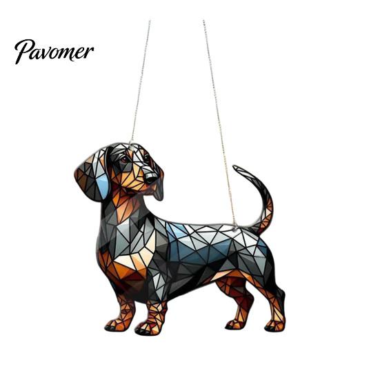 Unique Gift for Friends Dachshund Hanging Ornament, Acrylic Window Sun Catcher, Cute Dog Interior Accessories Decoration Home Room Decor, Front Porch