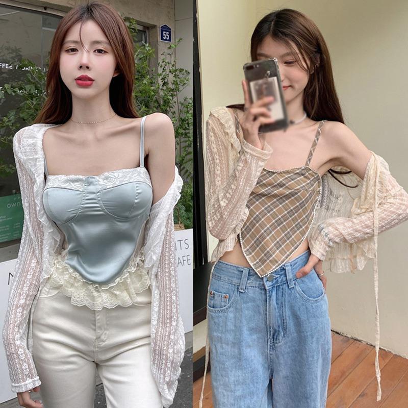 Ladies Tops Ladies Cardigan  Lace  Summer  Age Reduction  Breathable