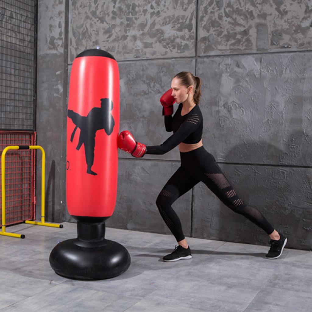 1.6m Adult Inflatable Boxing Bag Thickening Vertical Boxing Fight Column Children
