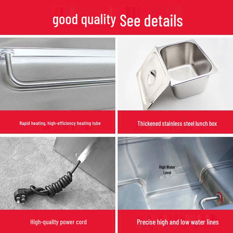 Aokewen B1 Commercial Countertop 2-Basin Food Warmer