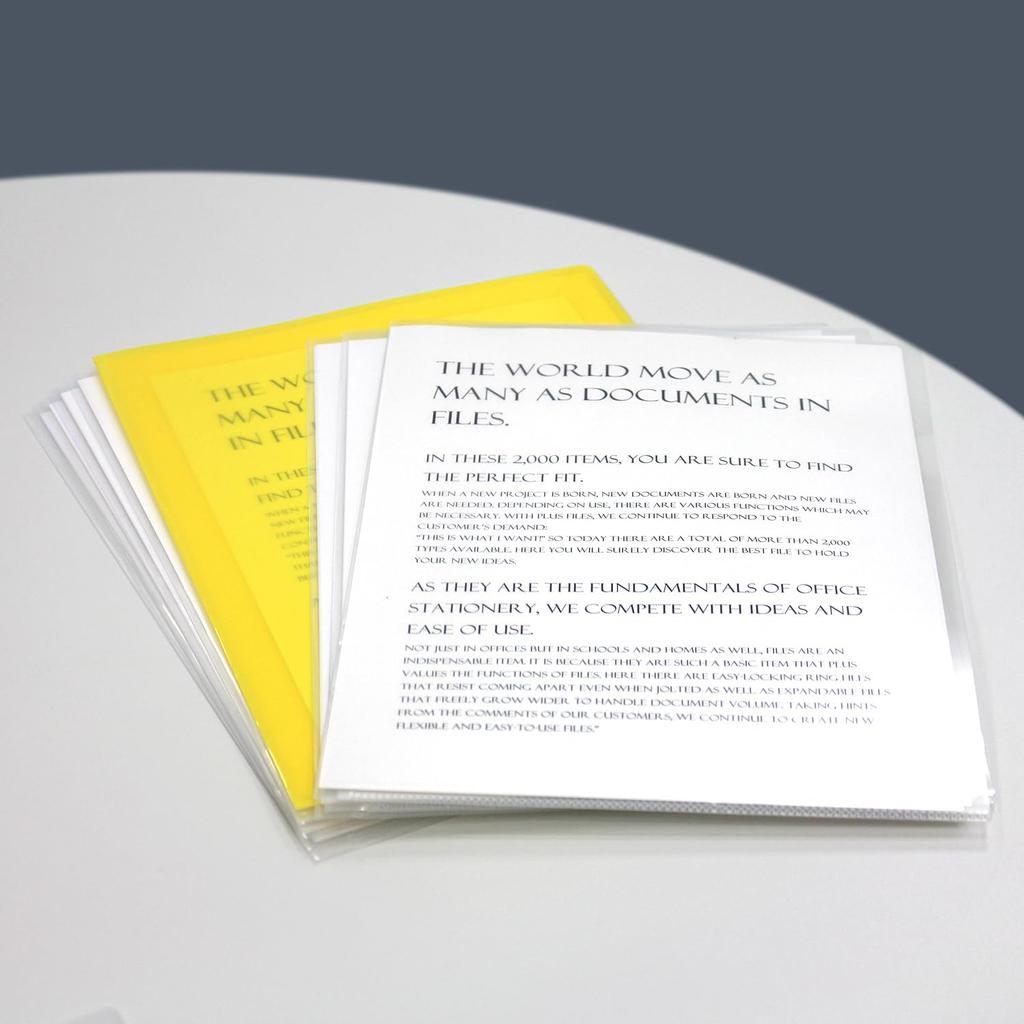 Plus Color Clear Holder A4 Vertical Dark Yellow 100-Pack 89-813 FL-165HO-100P