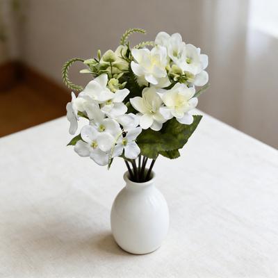 Yousheng Künstliche Hortensien Blume Real Touch Fake Hortensien Strauß mit Stiel für Zuhause Tischmittelstück Hochzeit Babyparty Geburtstagsparty