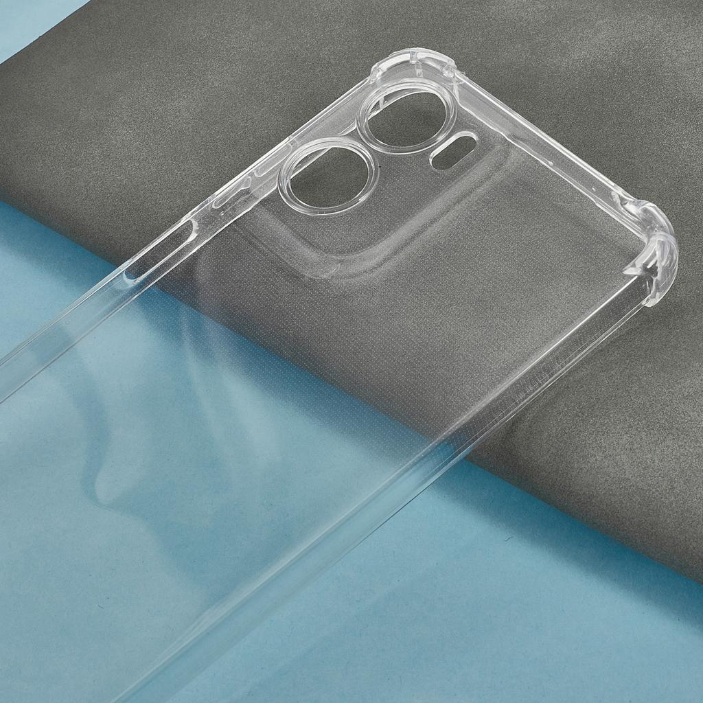 Pre Motorola Moto G05 4G puzdro Zosilnený roh TPU Priehľadný kryt na telefón so šnúrkou