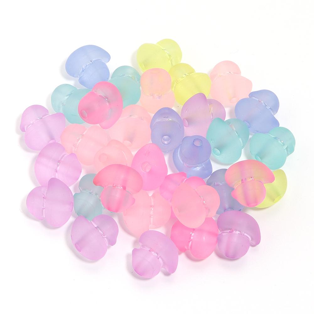 

50pcs 14x15mm Cute Cartoon Duck Shape Beads Mixed Color Loose Spacer Acrylic Beads For DIY Fashion Bracelet Necklace Accessories