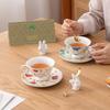 Su's Ceramic Wedding Couple Coffee Cup & Saucer Set
