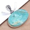 Amazonite Drusy Gemstone Handmade Women's Unisex Silver Jewelry Pendant 1.75