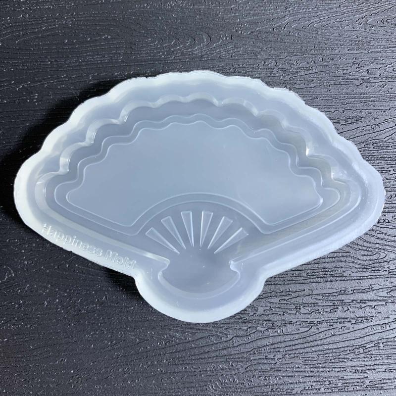 Stunning Folding Fan Shaped Desserts Mold Soft Silicone Molds DIY Fan Resin Casting Mould Wedding Gift Party Favor