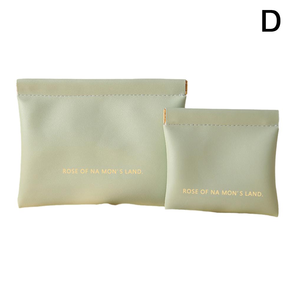 Simple Lipstick Makeup Storage Bag Women Fashion Portable Mini Key Jewelry Cosmetic Organizer Pouch Handbag Pu Small Bags Gift