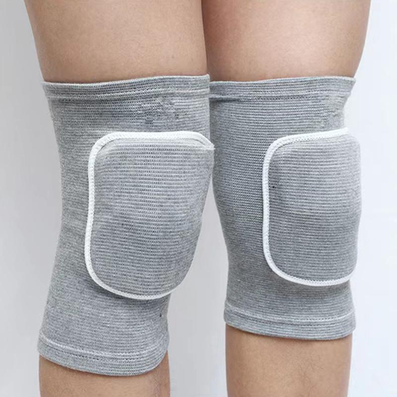 

Thickened Sponge Knee Brace Support Sports Compression Knee Pads Elastic Knee Protector For Dancing Workout Training Yoga L брудно-білий