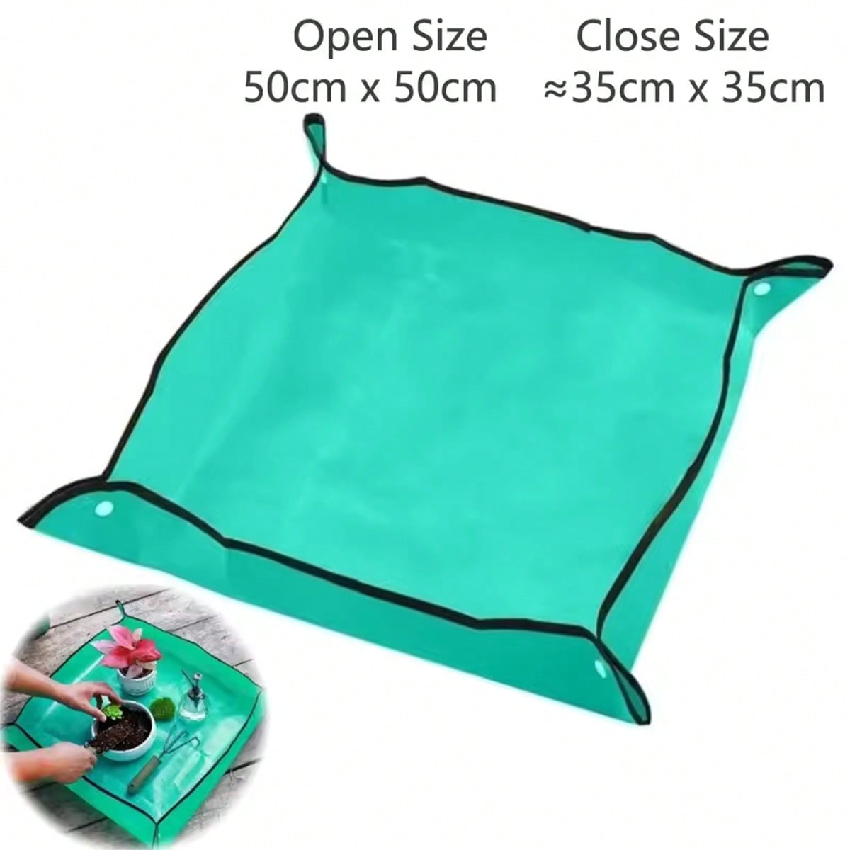 

50/66/100cm Planting Mat Gardening Potting Pad Foldable Garden Plant Flower Filling Soil Pot Transplanting Waterproof Mats