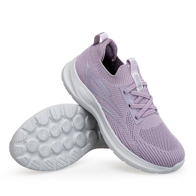 Women's Shoes Wide Instep Casual Walking Shoes Couple Sports Tide Shoes Flying Woven Mesh Breathable Lightweight Mother Shoes Elderly Shoes