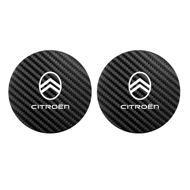 

2Pcs Leather Coaster Anti-noise Water Cup Pad For Citroen C5X C3 C4 Aircross Picasso Cactus Celysee e-C3 e-C4 C6 C1 C2 Berlingo