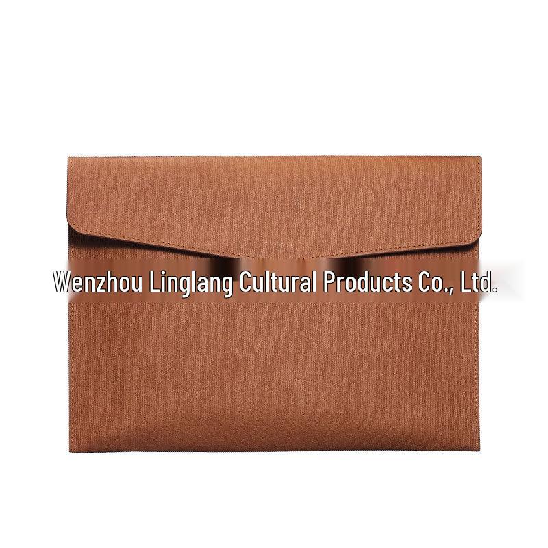Leather A4 Document Organizer - Business File & Receipt Storage Folder