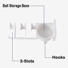 3-Slots Badminton Racket Holder Wall Mounted Ball Storage Rack Tennis Racket Hanger  Gym