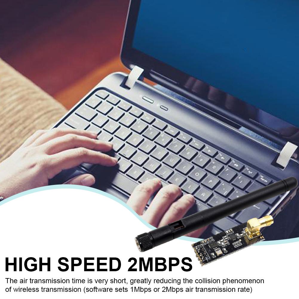 NRF24L01 2.4G Wireless Data Transmission Module 2.4GHz NRF24L01+PA+LNA Wireless Transmission Module 1000 Meters