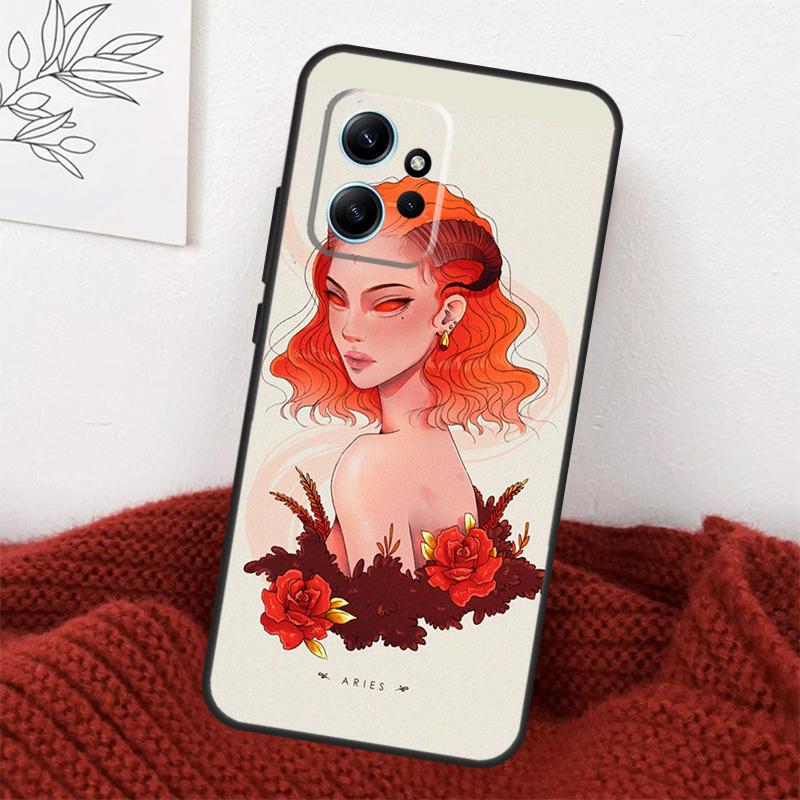 Horoscope Girl Scorpio Taurus Virgo Case For Xiaomi Redmi Note 13 10 11 12 14 15 Pro Plus Cover For Redmi 15 15C 14C 10C 12C 13C