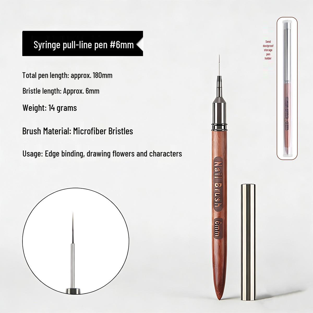 Гель-лак для нейл-арта Сандаловое дерево - Ультратонкая кисть-ручка для французского маникюра