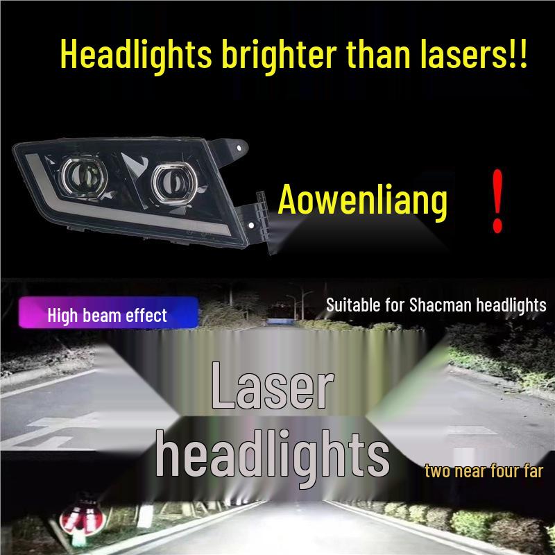 LED Dual-Lens Super Bright Shacman C7HG5 Heavy Truck Headlight & Fog Light