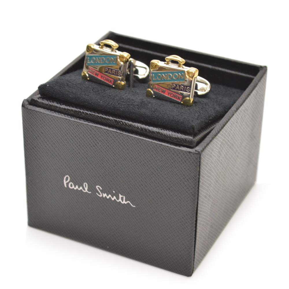 Paul Smith Trunk Case Motif eps20s205 M1A CUFF ASUITC Suitcase Silver Multi Men's Cufflinks, Cufflink,