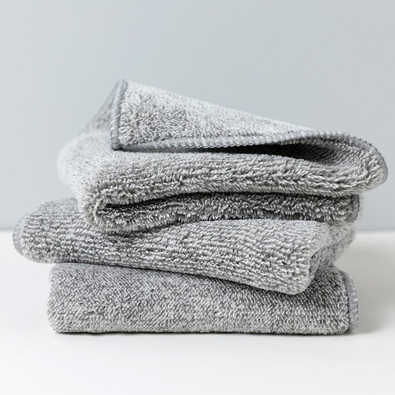 Bamboo Charcoal Fiber Dishwashing Cloth, Household Water Absorption and Oil Removal, No Hand Scouring Cloth, No Hair Loss Rag