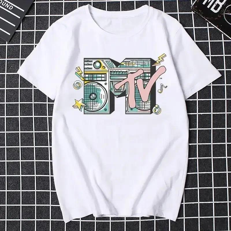 Mtv Music Television Graphic Tshirt Women Funny Men Clothing Fashion Hip Hop Tv T Shirt Plus Size 100%Cotton Unisex Tshirt