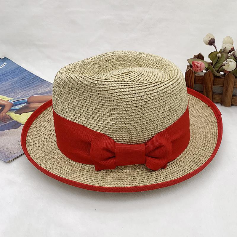 straw jazz hat for Men's and Women's Handmade Woven Sunshade Jazz Straw Hat with Summer Hat Binding and Color Matching Design