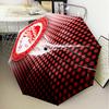 Olympiacos Fc Crest Design Automatic Folding Umbrella - 8-Rib Travel Umbrella with Auto Open/Close & Portable Gifts for holidays or birthdays