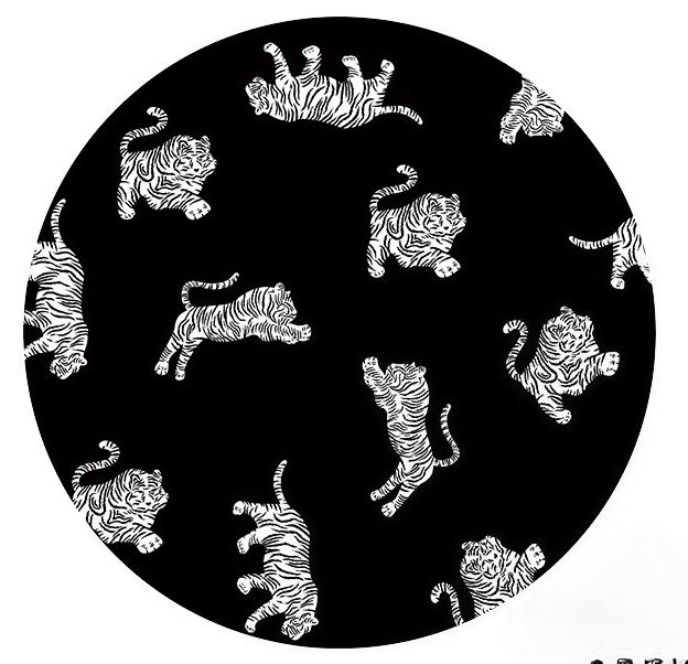 Light Luxury Bedroom Decor Round Carpet Thickend Plush Bedside Floor Mat Fluffy Soft Rug Leopard Pattern Carpets for Living Room