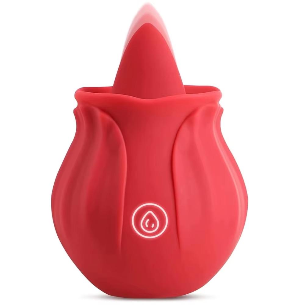 Rose Tongue Licking Vibrator Adult Supplies 10 Modes Vibrating Clitoris Nipple Stimulator Massage G Spot of Sex Toys for Women