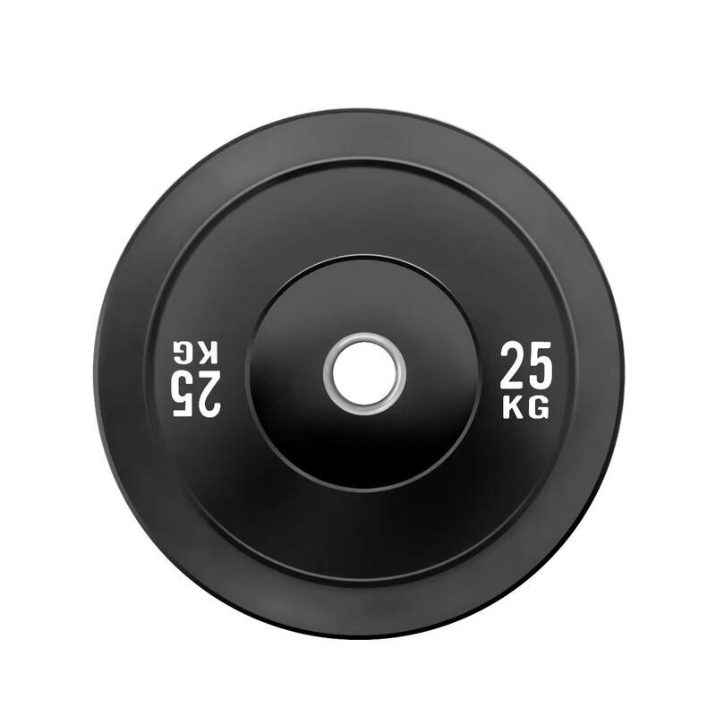 TLXT 25KG Black Rubber Barbell Weight Plate