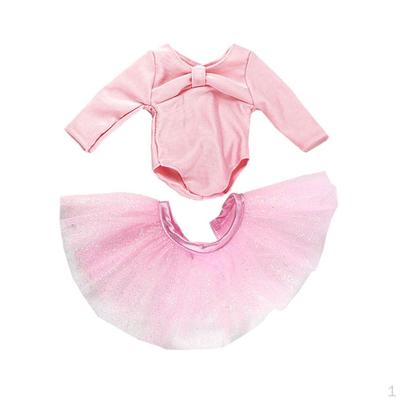 Skinny Ballet Dance Suit Sukně Šaty Oblečení pro 18palcové panenky