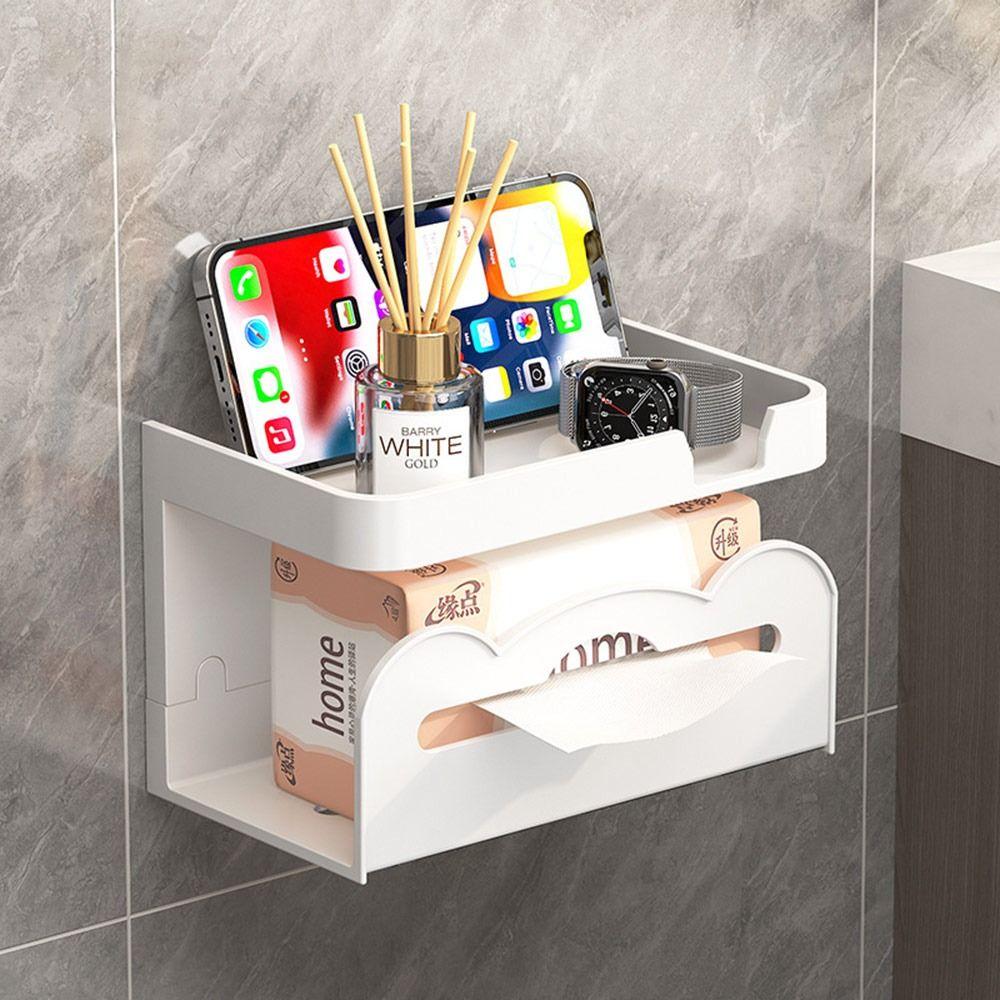 

Современный держатель для туалетной бумаги Модный органайзер для телефона НОВЫЙ Держатель для салфеток Полки белый