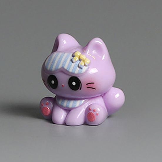 3 Pezzi Mini Gatti in Resina, Gatti in Miniatura Cartoni Animati Modello Animale per Giardino delle Fate, Paesaggio Muschio, Artigianato Terrario Fai-da-te, Decorazione per Torta