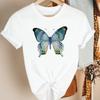 Womens Streetwear Tee Round Neck Summer Casual Clothes Lady T-Shirt White Tshirt Simple Female T-Shirt Basic Cute Tops