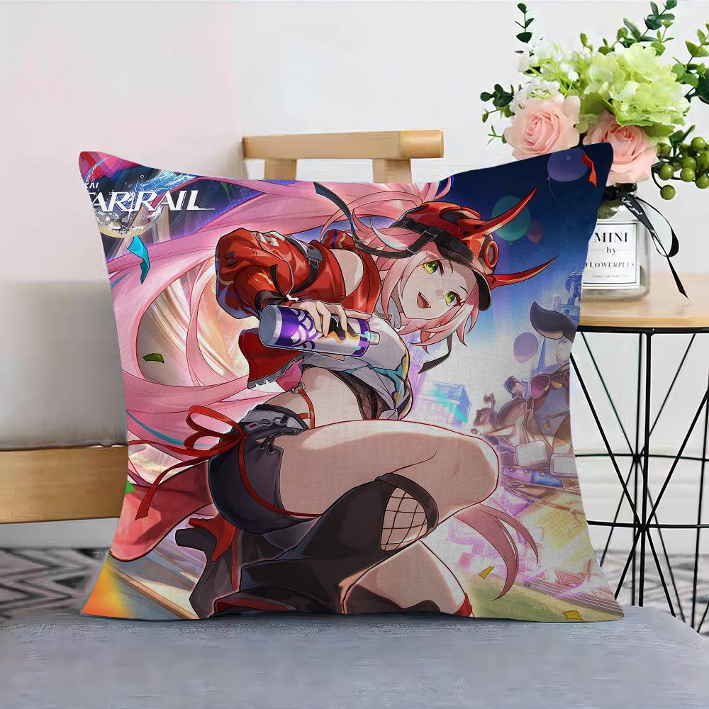 Honkai Star Rail Cartoon Pillowcase toon Gift Cushion Cover Bedroom Home Sofa Chair Seat Decor pillow case