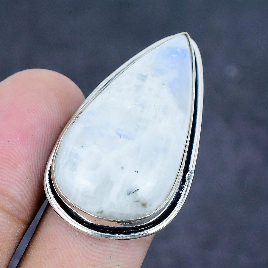 Mondstein Edelstein 925 Sterlingsilber Schmuck Ringgröße 8