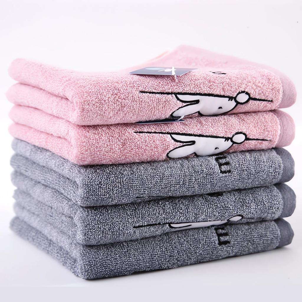 Miffy and Snoopy Face Mini Bath Hand Cute Set of Towels Towel, Towel, Towel, Soft, Lint-Resistant, Durable, Thin, (Miffy C, 4)