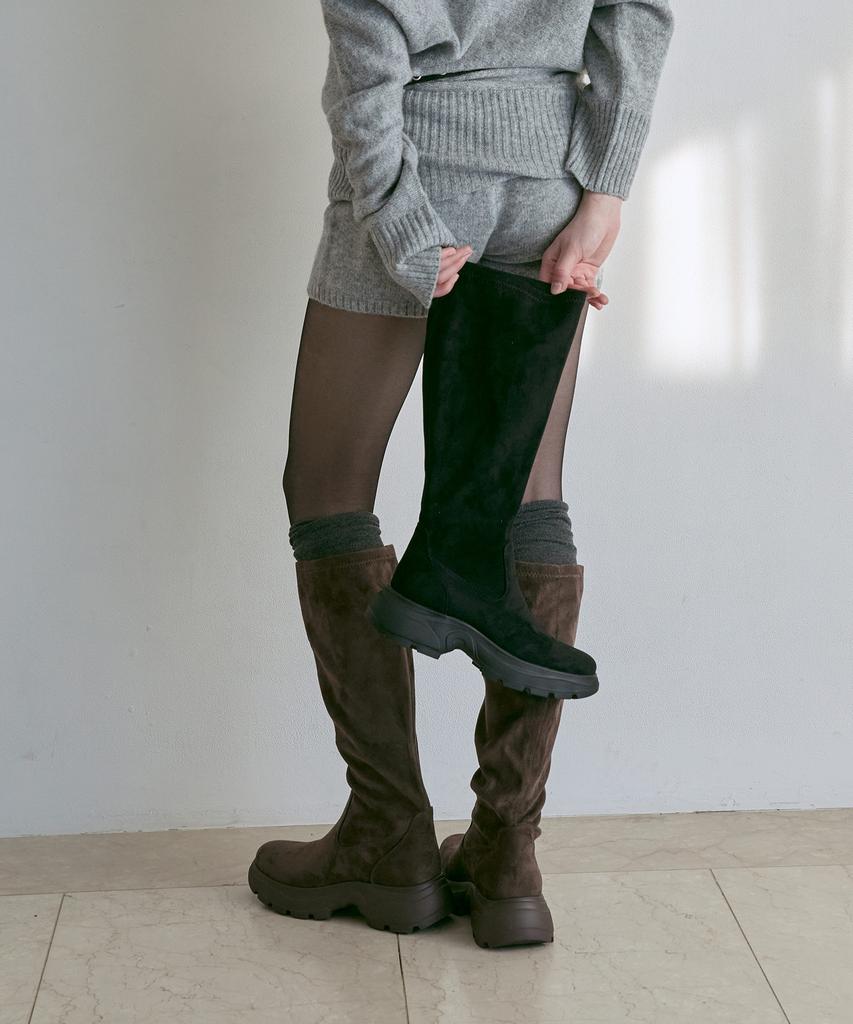 Spur Cecile Minimal Span Long Boots 5Cm -Va9062 (2Color)