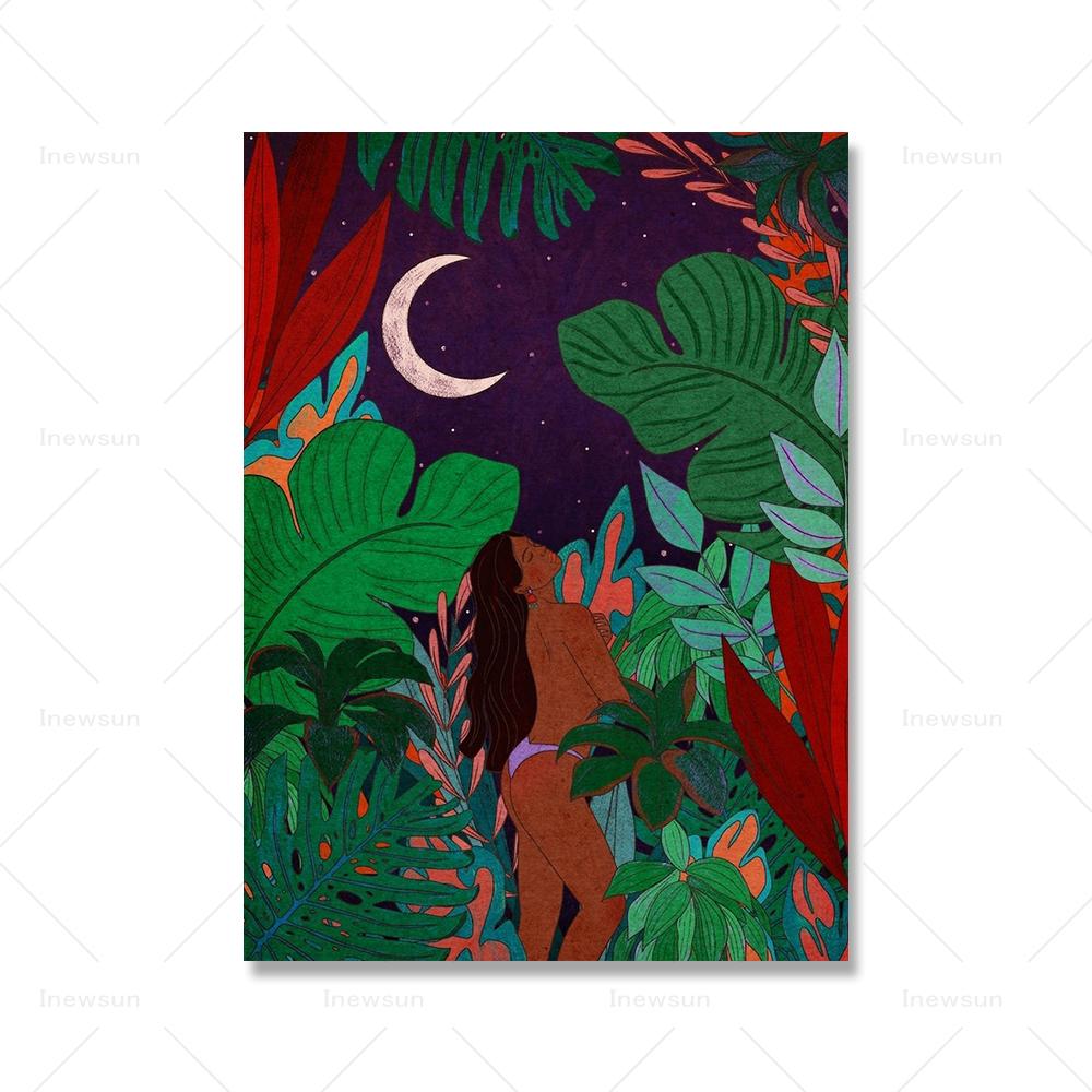 

Красота джунглей, художественный принт, мистический лес, пустыня, йога, абстрактный постер, волшебный луг, холст, картина, скандинавский декор для гостиной, стены 21x30cm No Framed