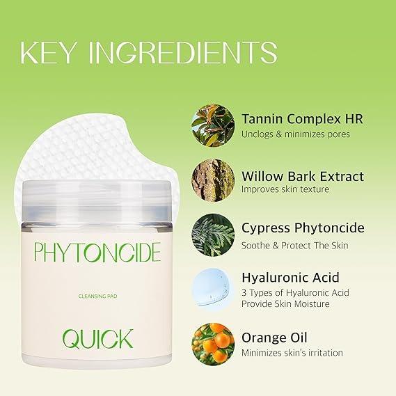 Klavuu Phytoncide Quick Cleansing Pad - Clarifying & Pore Care, 100 Pads (380ml)