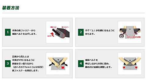 Vantelin Support Lumbar Corset, Large/Large (Belly Button Circumference 8-1cm), Black, Prevents Waist Wobble